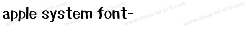 apple system font字体转换